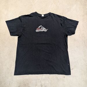 VTG Y2K Quiksilver Men's XL? Black Graphic T-Shirt Skater Grunge